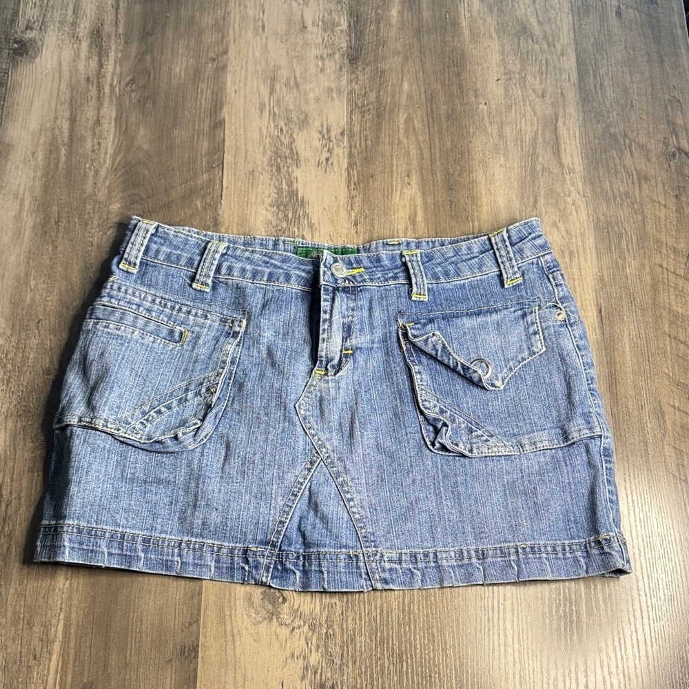 90’s Y2K  Blue Denim Micro Mini Skirt
